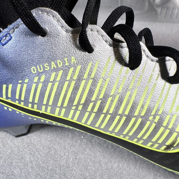 Nike Mercurial Soccer Shoes Mens Size 10 Silver Blue Ousadia Alegria 921506-407 - Picture 3 of 10